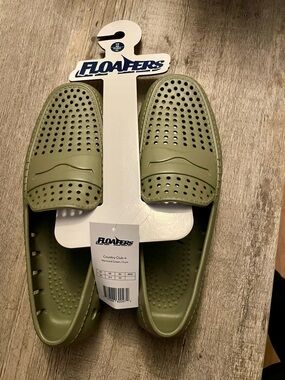 Floaters Country Club Men's Slip-On Loafers in Olive Green